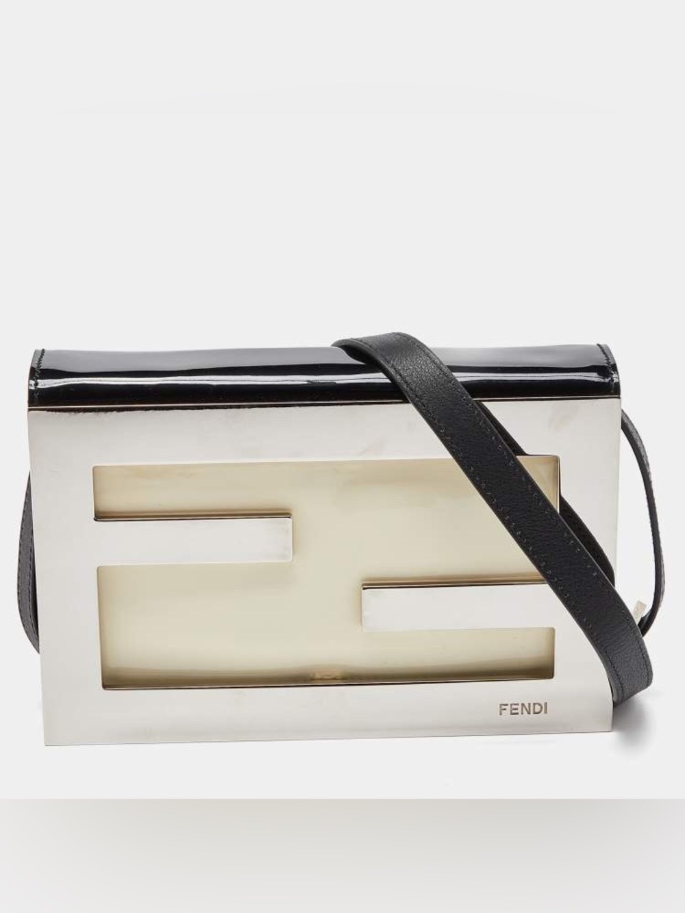 Fendi FF Flash Logo metal flap shoulder crossbody 2007